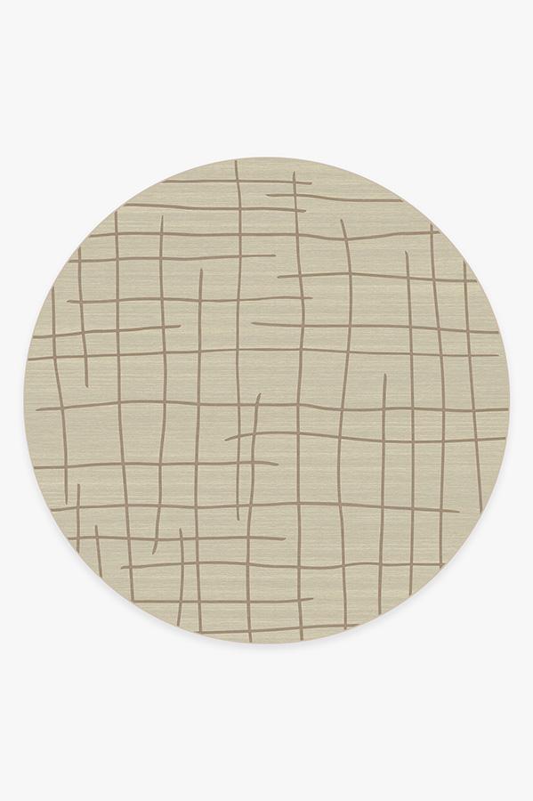 Lines Natural Rug 8' Round | Stain-Resistant