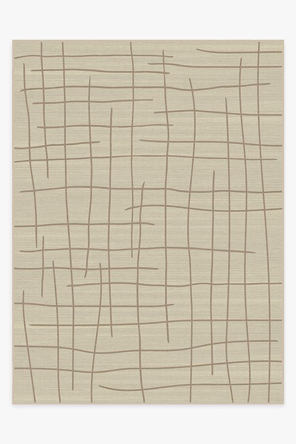 Lines Natural Rug 9'x12' | Stain-Resistant