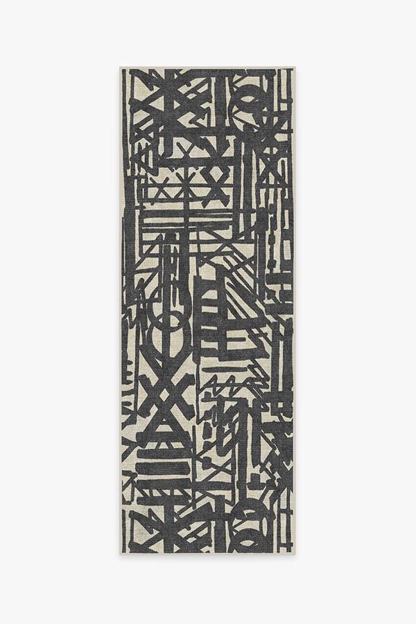 Lokal Charcoal Rug 2.5'x10' | Stain-Resistant