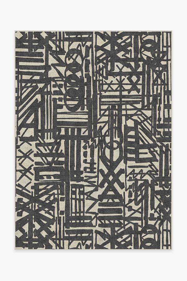 Lokal Charcoal Rug 5'x7' | Stain-Resistant