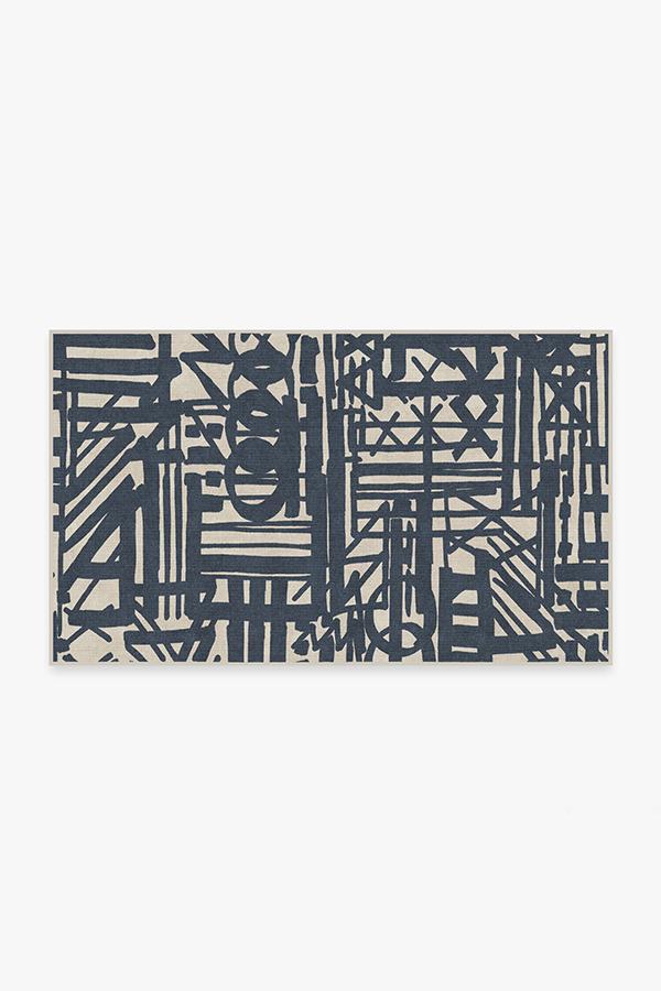 Lokal Slate Blue Rug 3'x5' | Stain-Resistant