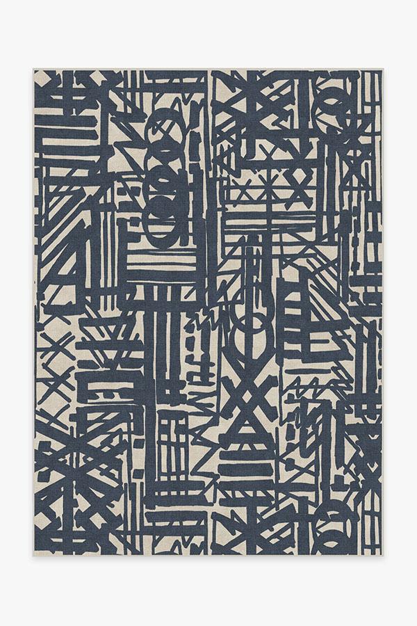 Lokal Slate Blue Rug 5'x7' | Stain-Resistant