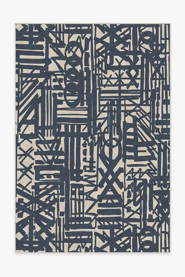 Lokal Slate Blue Rug 6'x9' | Stain-Resistant