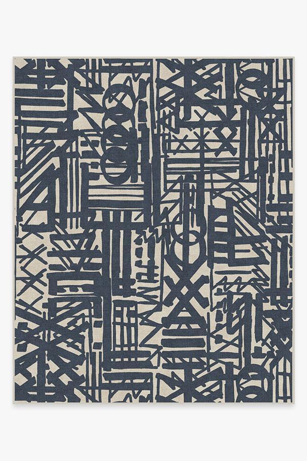 Lokal Slate Blue Rug 8'x10' | Stain-Resistant
