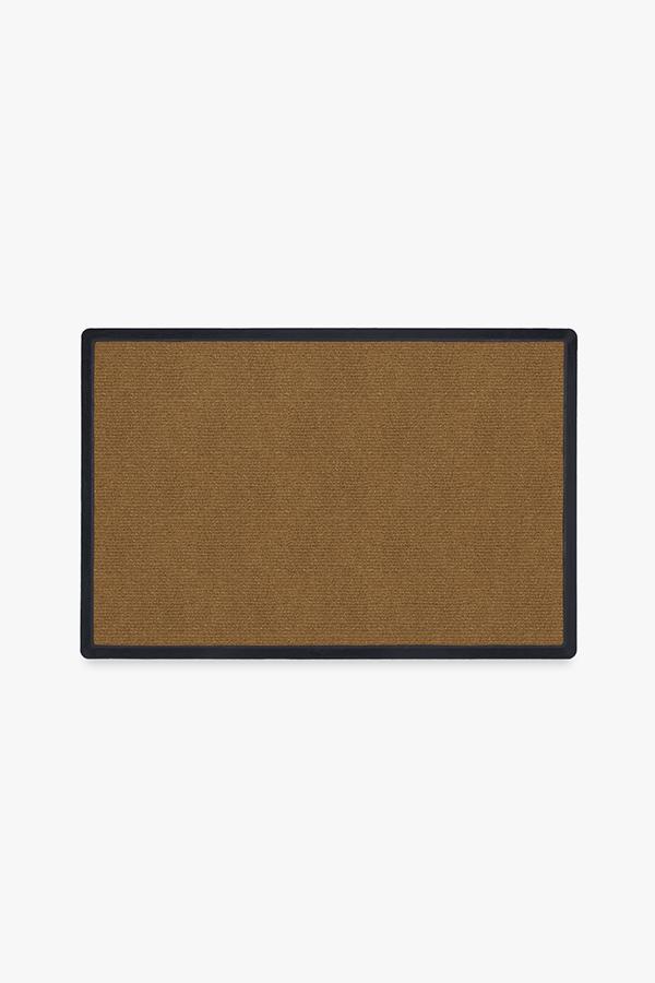 Looped Solid Dark Coir Doormat