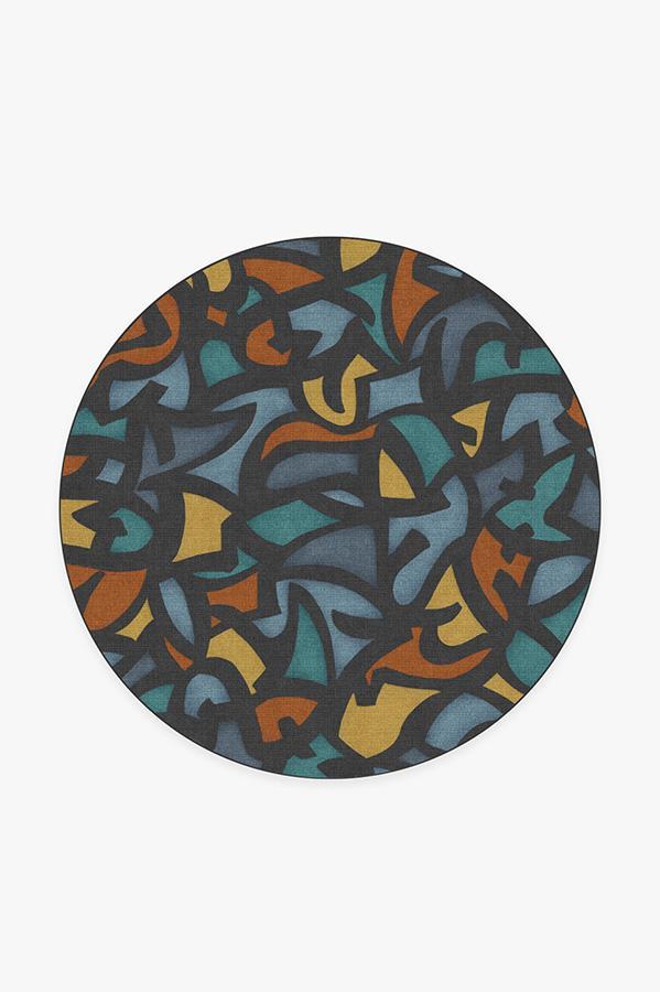 Lumen Multicolor Rug 6' Round | Stain-Resistant