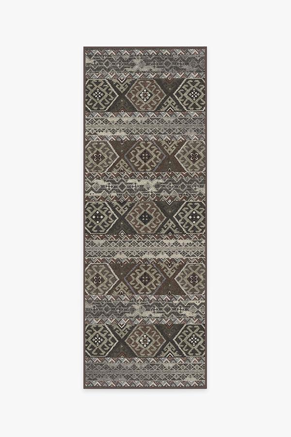 Lunara Geo Lava Rock Rug 2.5'x7' | Stain-Resistant