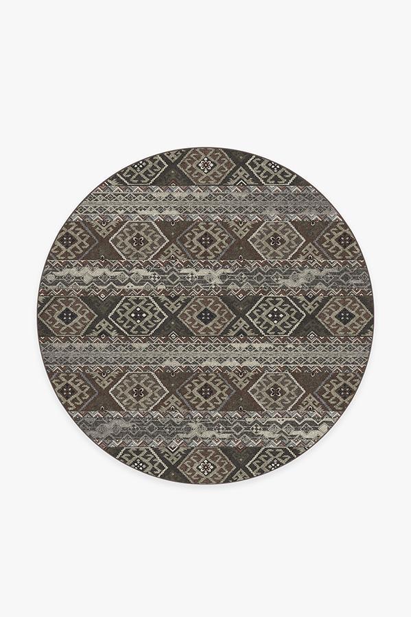 Lunara Geo Lava Rock Rug 6' Round | Stain-Resistant