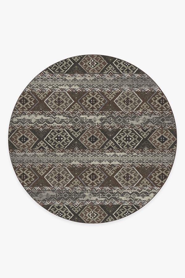 Lunara Geo Lava Rock Rug 8' Round | Stain-Resistant