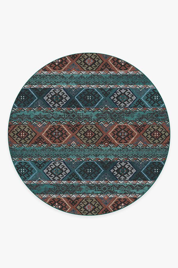 Lunara Geo Polychrome Rug 8' Round | Stain-Resistant