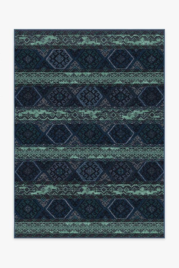 Lunara Geo Sapphire Rug 5'x7' | Stain-Resistant