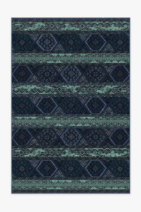 Lunara Geo Sapphire Rug 6'x9' | Stain-Resistant
