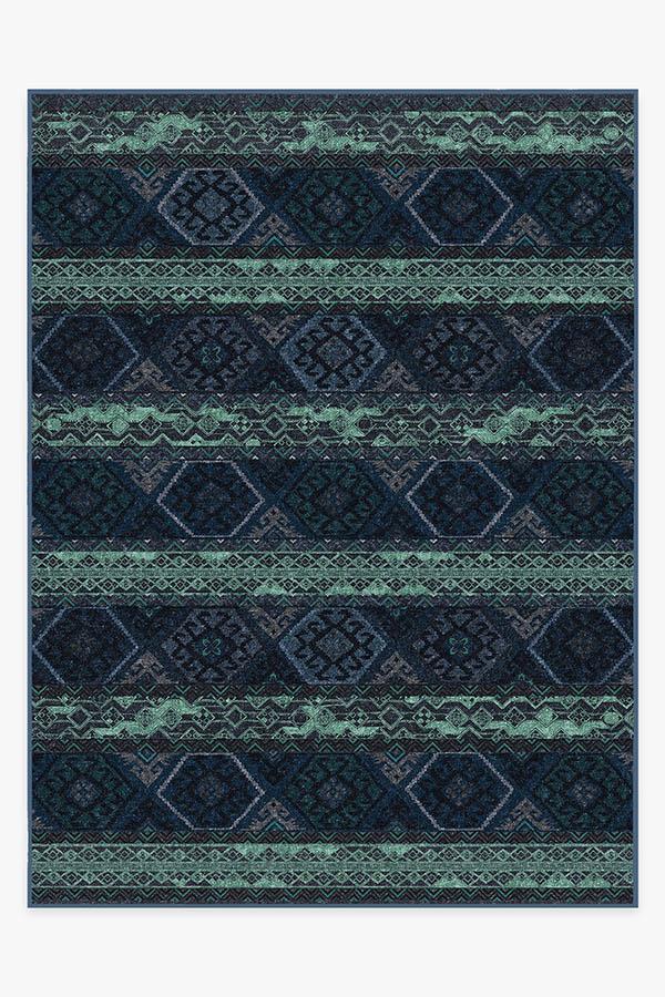 Lunara Geo Sapphire Rug 9'x12' | Stain-Resistant