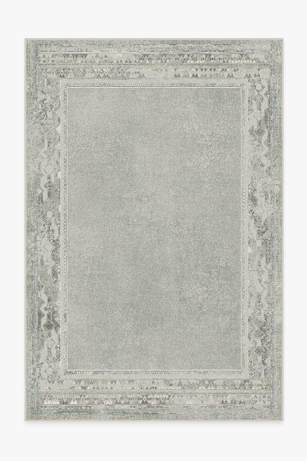 Lunja Border Sage Rug 6'x9' | Stain-Resistant