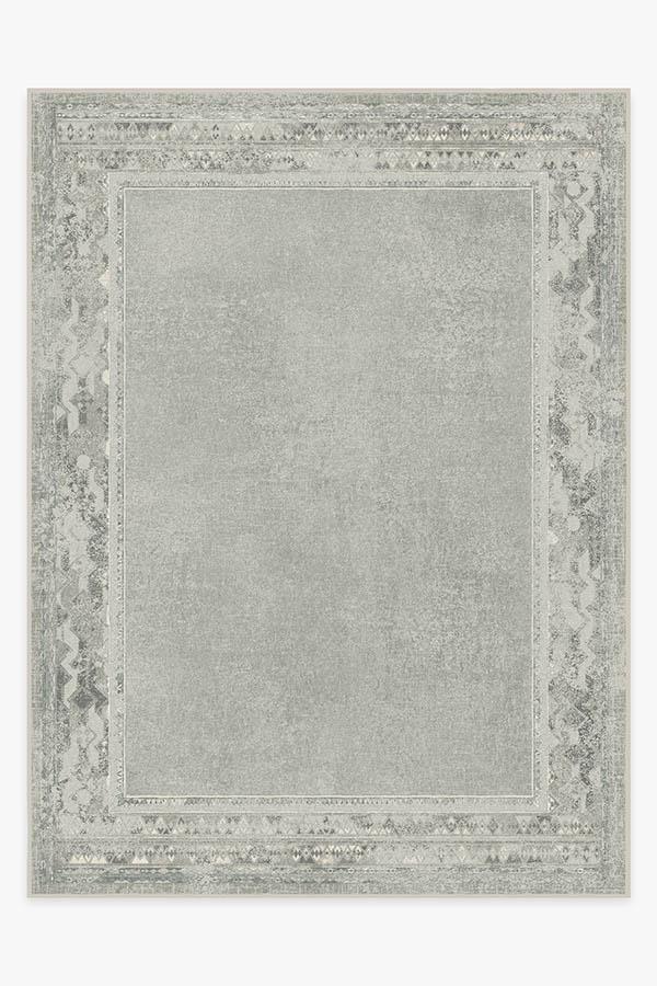Lunja Border Sage Rug 9'x12' | Stain-Resistant