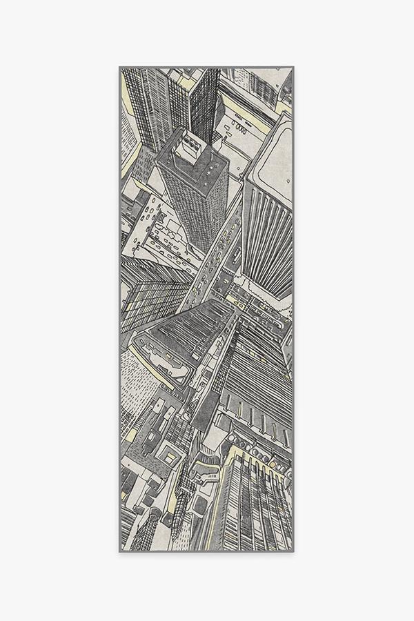Lux Grey Rug 2.5'x7' | Stain-Resistant