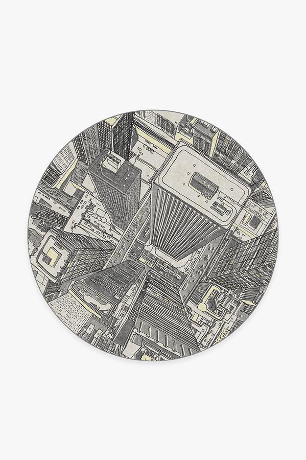 Lux Grey Rug 6' Round | Stain-Resistant
