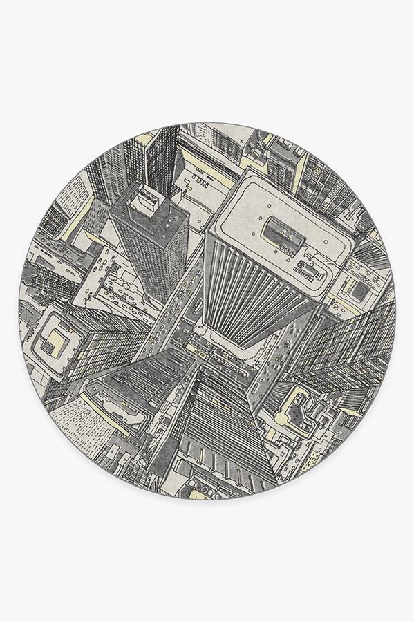 Lux Grey Rug 8' Round | Stain-Resistant