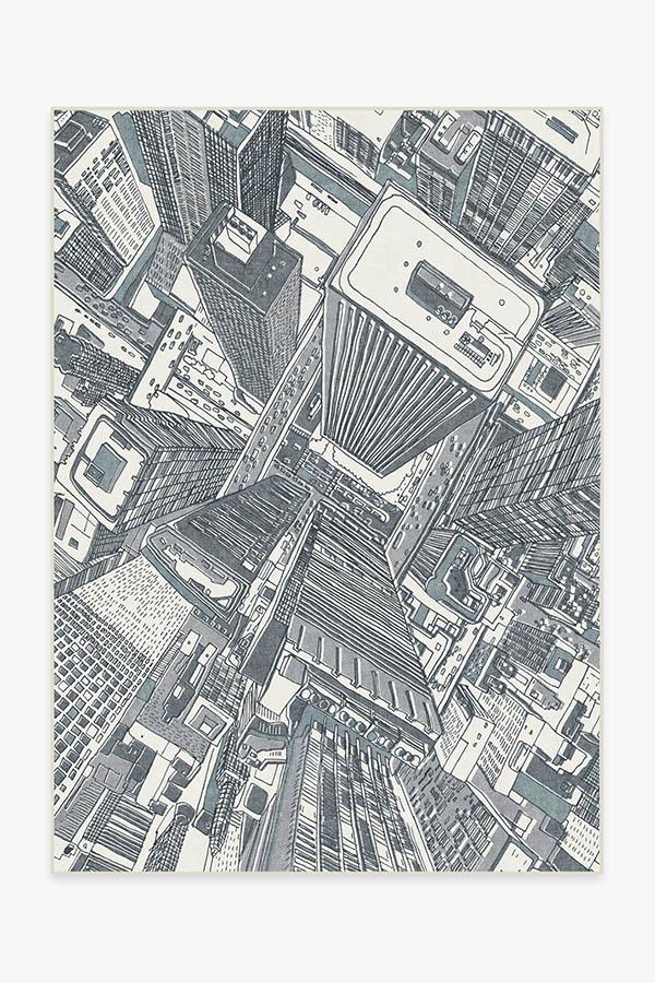 Lux Slate Blue Rug 5'x7' | Stain-Resistant