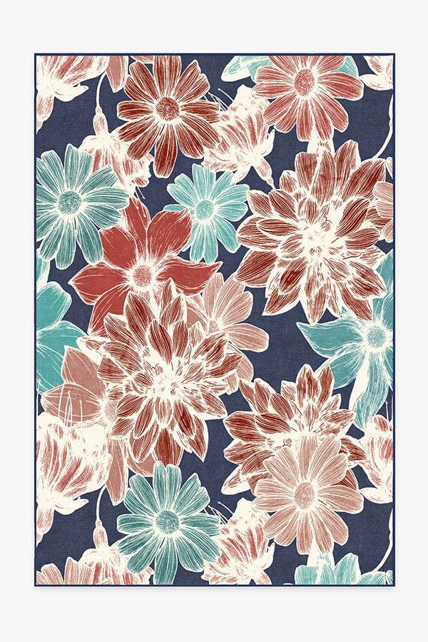 Mae Navy Rug 6'x9' | Stain-Resistant