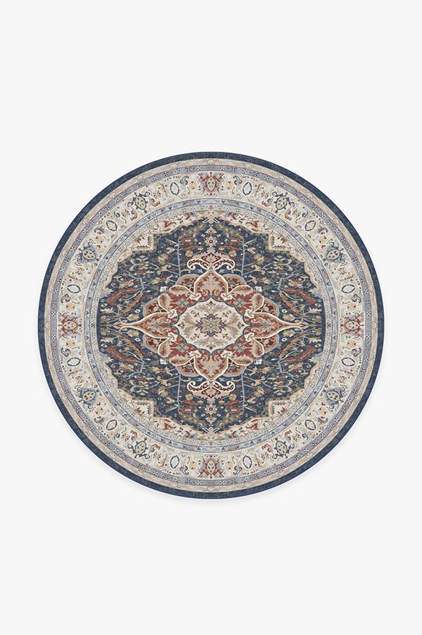 Malileh Heriz Opal Rug 6' Round | Stain-Resistant