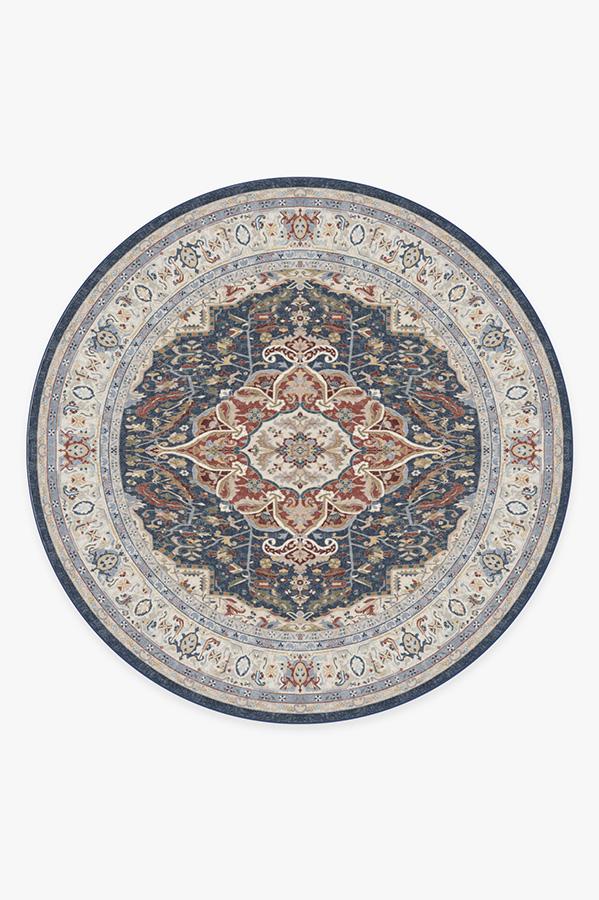 Malileh Heriz Opal Rug 8' Round | Stain-Resistant