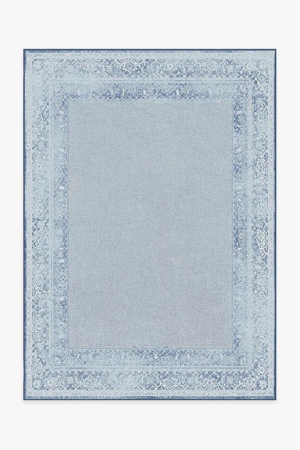 Maral Border Blue Rug 5'x7' | Stain-Resistant