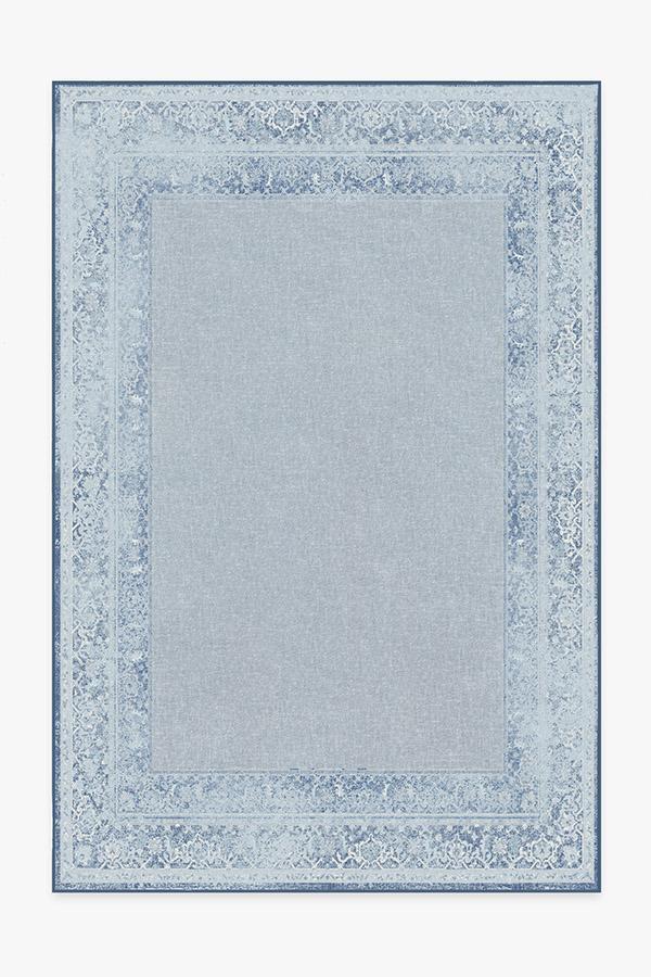 Maral Border Blue Rug 6'x9' | Stain-Resistant