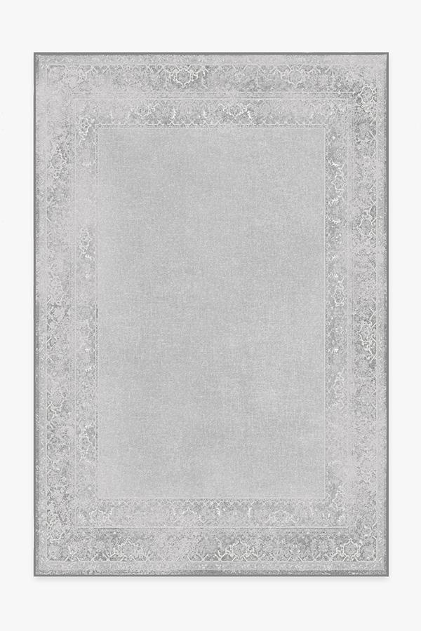 Maral Border Vintage Grey Rug 6'x9' | Stain-Resistant