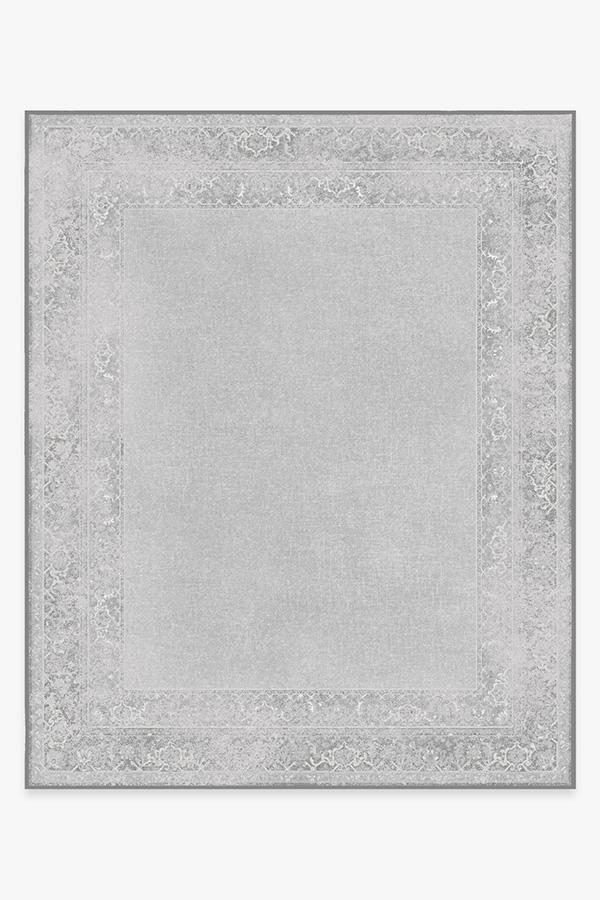 Maral Border Vintage Grey Rug 8'x10' | Stain-Resistant