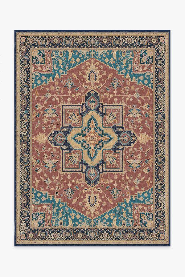 Maral Heriz Burgundy Rug 5'x7' | Stain-Resistant