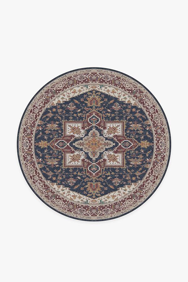 Maral Heriz Sapphire Rug 6' Round | Stain-Resistant