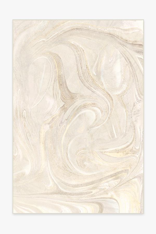 Marble Golden Ivory Rug 6'x9' | Stain-Resistant