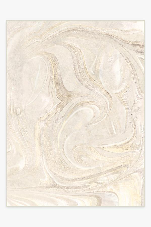 Marble Golden Ivory Rug 9'x12' | Stain-Resistant