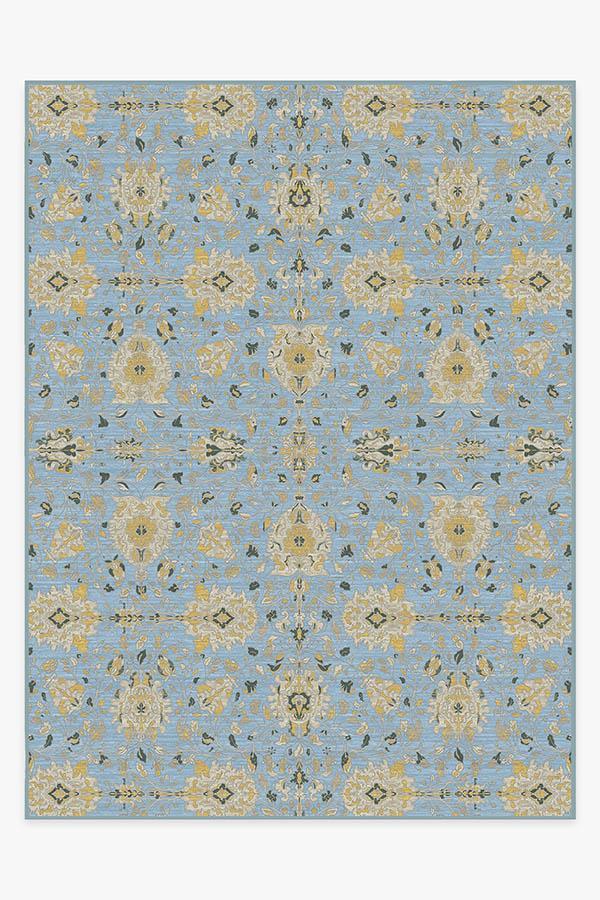 Marie Pale Blue Rug 9'x12' | Stain-Resistant