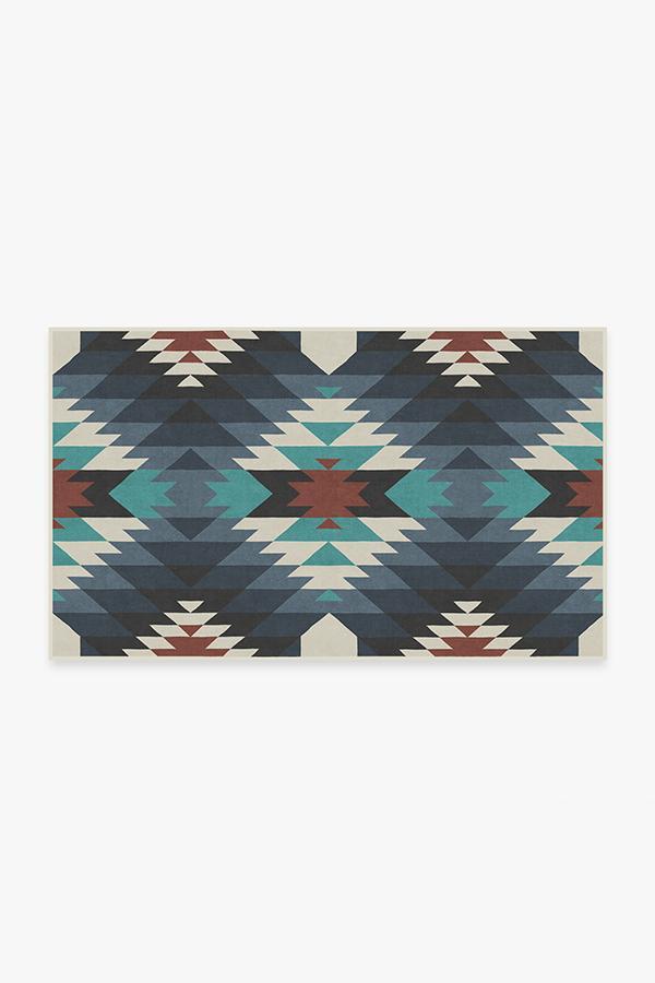 Mariposa Blue Rug 3'x5' | Stain-Resistant