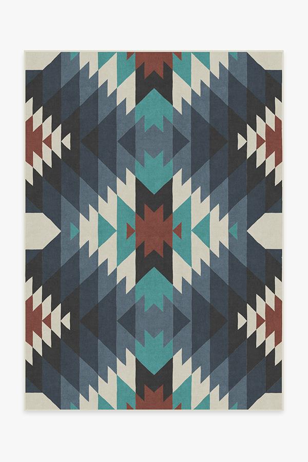 Mariposa Blue Rug 5'x7' | Stain-Resistant