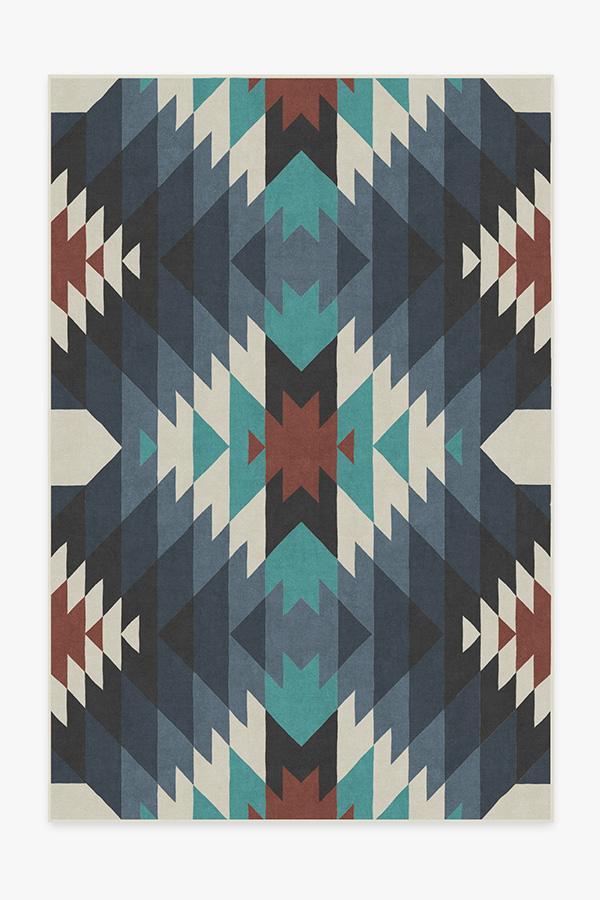 Mariposa Blue Rug 6'x9' | Stain-Resistant