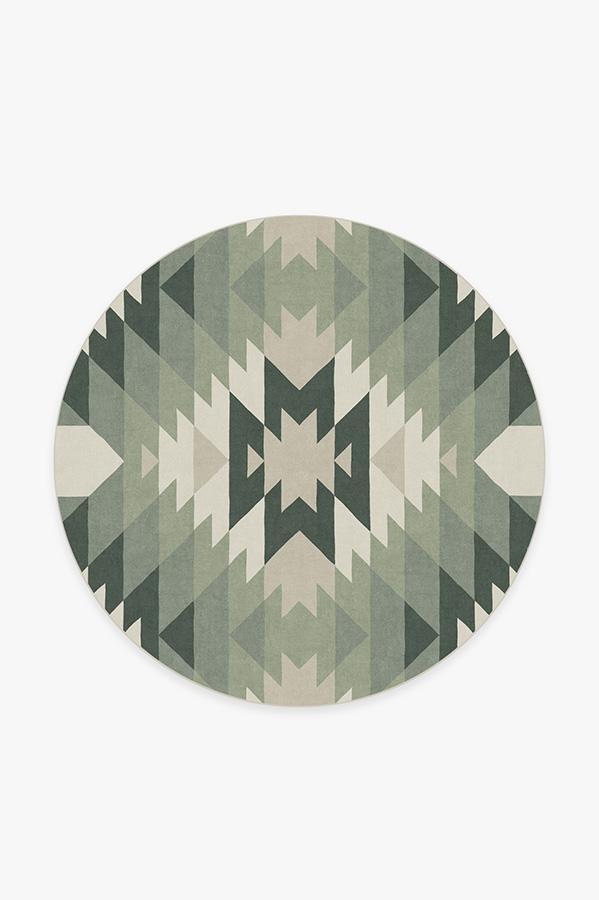 Mariposa Sage Rug 6' Round | Stain-Resistant