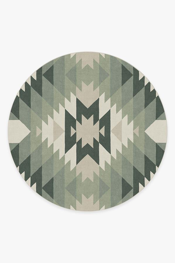Mariposa Sage Rug 8' Round | Stain-Resistant