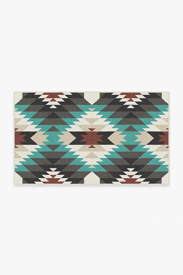 Mariposa Turquoise Rug 3'x5' | Stain-Resistant