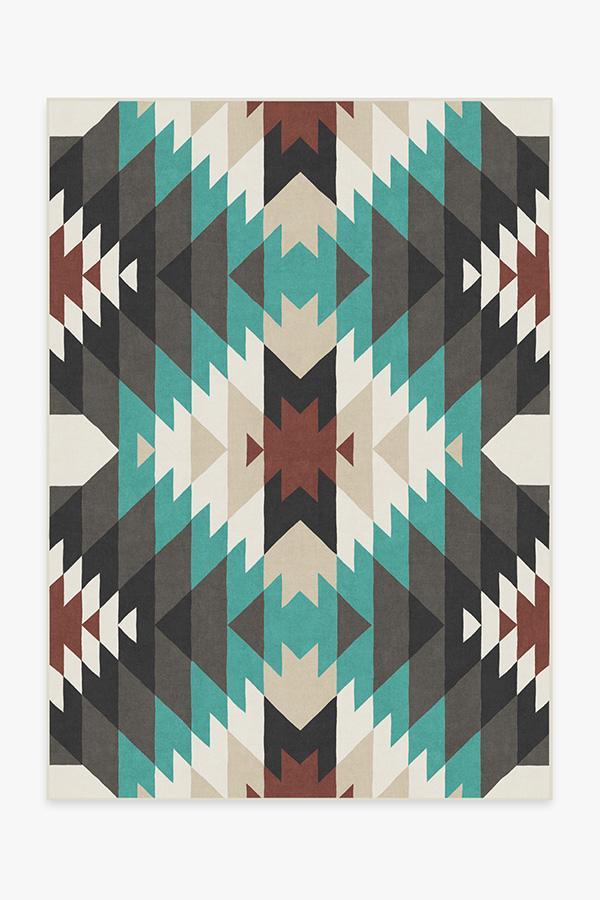 Mariposa Turquoise Rug 5'x7' | Stain-Resistant