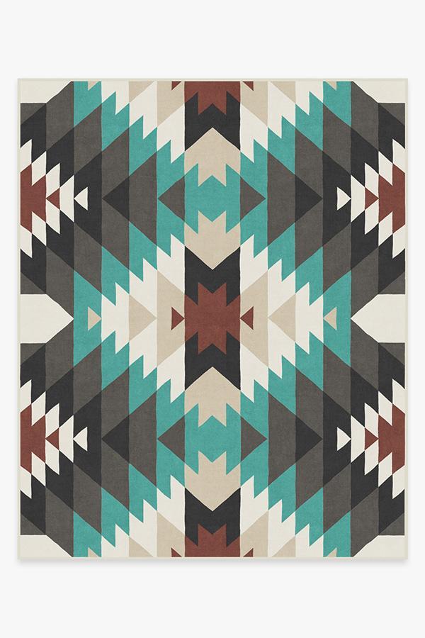 Mariposa Turquoise Rug 8'x10' | Stain-Resistant