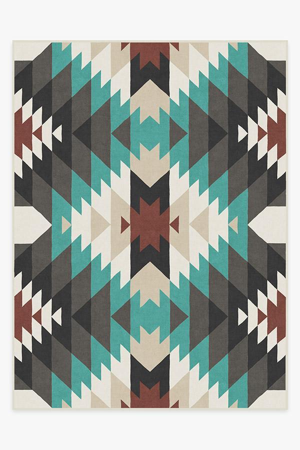 Mariposa Turquoise Rug 9'x12' | Stain-Resistant