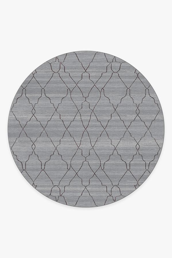 Marrakesh Grey Rug 8' Round | Stain-Resistant