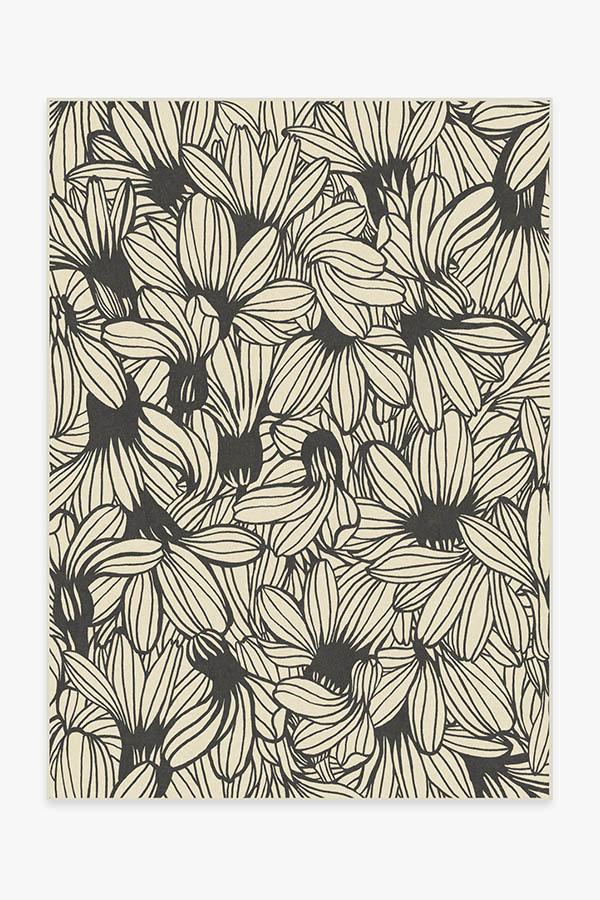 Meena Black & White Rug 5'x7' | Stain-Resistant