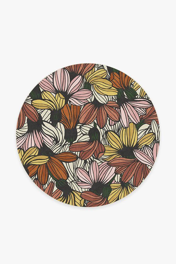 Meena Starburst Rug 6' Round | Stain-Resistant