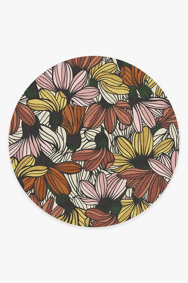 Meena Starburst Rug 8' Round | Stain-Resistant
