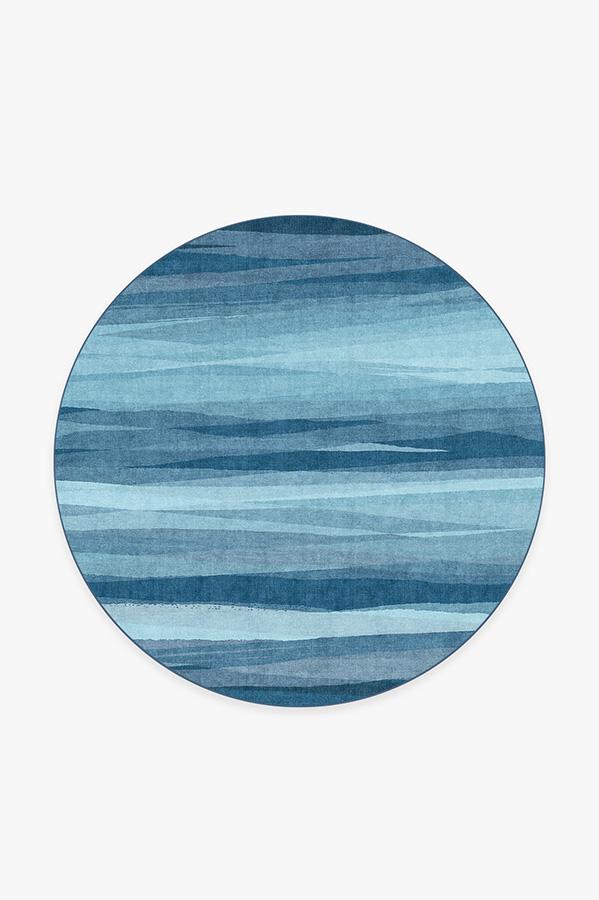 Meridian Blue Rug 6' Round | Stain-Resistant