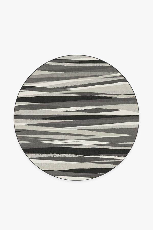 Meridian Smoke Rug 6' Round | Stain-Resistant
